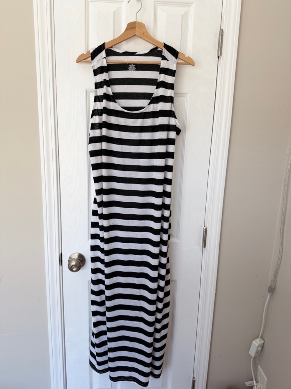 Just Love Black & White Striped Tank Maxi Dress